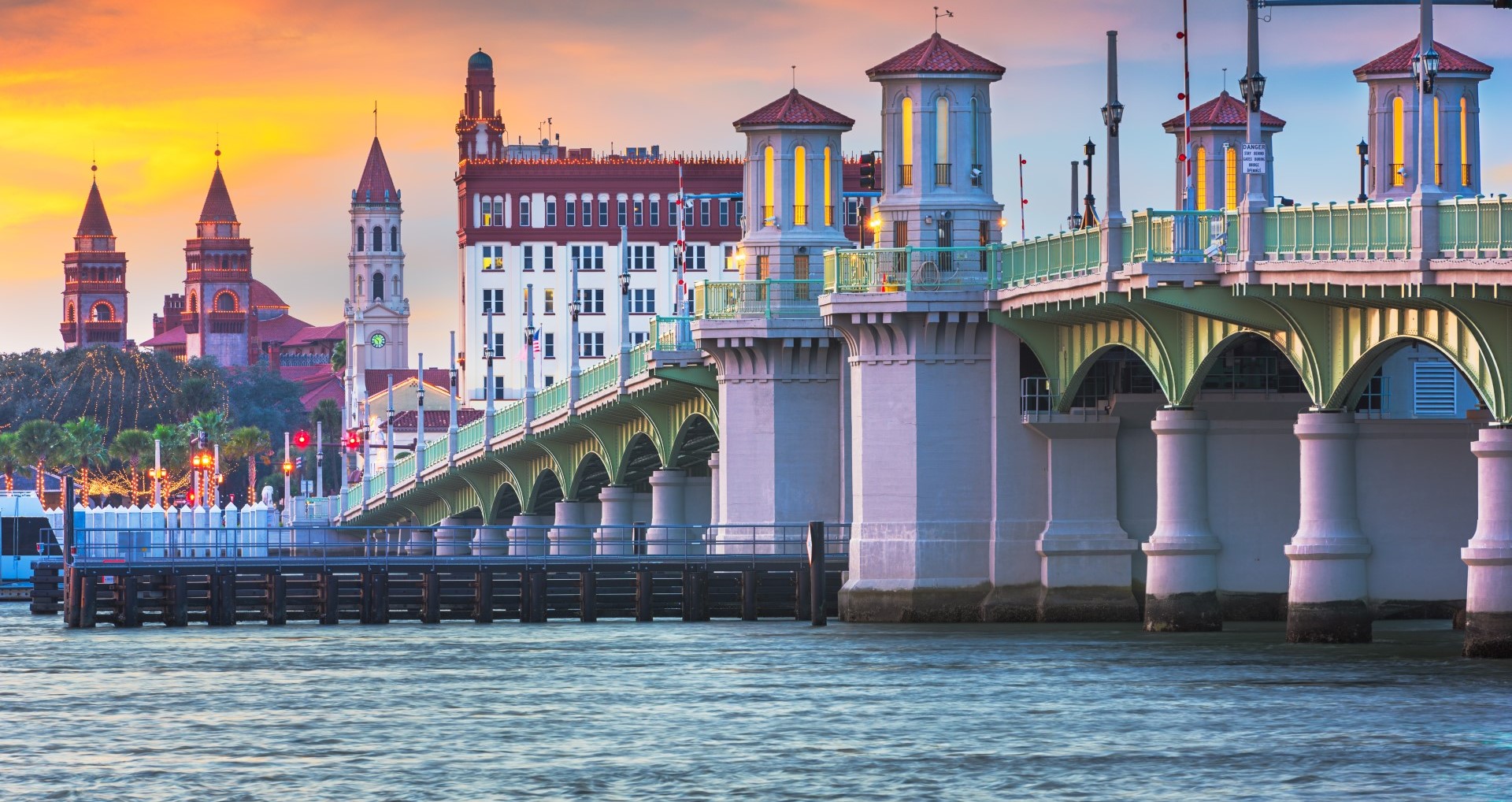 Bridge of Lions in St. Augustine at sunset